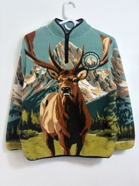 Creative Action Network National Park Deer Buck Pullover Fleece